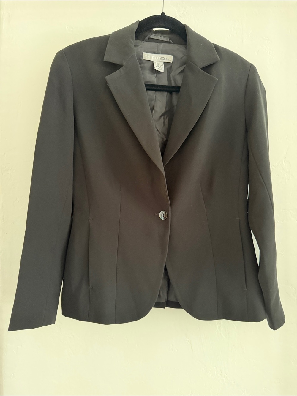 Chico's Black Classic Single-Button Blazer